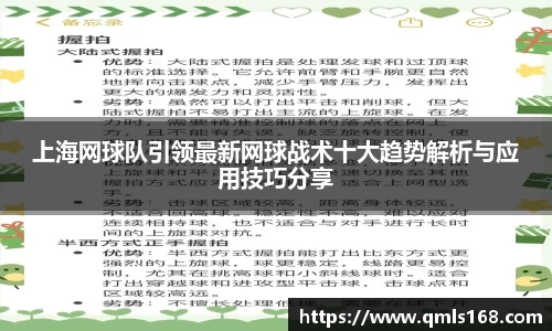 上海网球队引领最新网球战术十大趋势解析与应用技巧分享